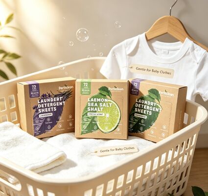 แผ่นซักผ้าสูตร Eco ความเข้มข้นสูง ปลอดภัยต่อสัตว์ ไม่ทำร้ายสิ่งแวดล้อม สำหรับคราบฝังแน่น
